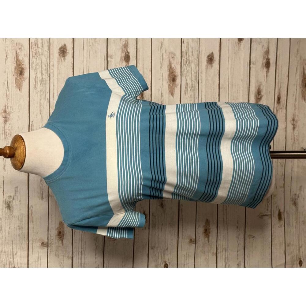 Original Penguin turquoise striped cotton short sleeve t-shirt Size Small